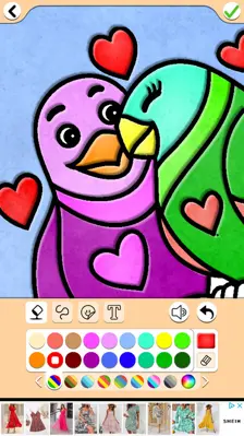 Valentines Love Coloring Book android App screenshot 2