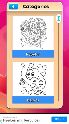 Valentines Love Coloring Book android App screenshot 3