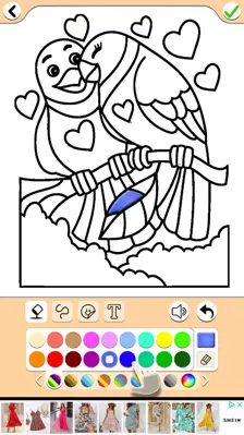 Valentines Love Coloring Book android App screenshot 4