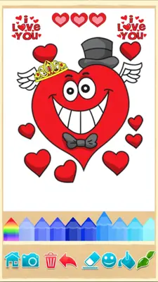 Valentines Love Coloring Book android App screenshot 7